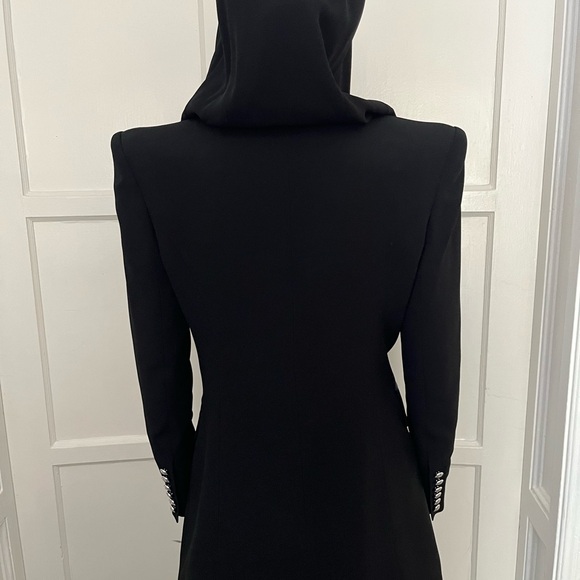 Balmain Silver Button Double-Breasted Black Blazer - 38 - Picture 4 of 8